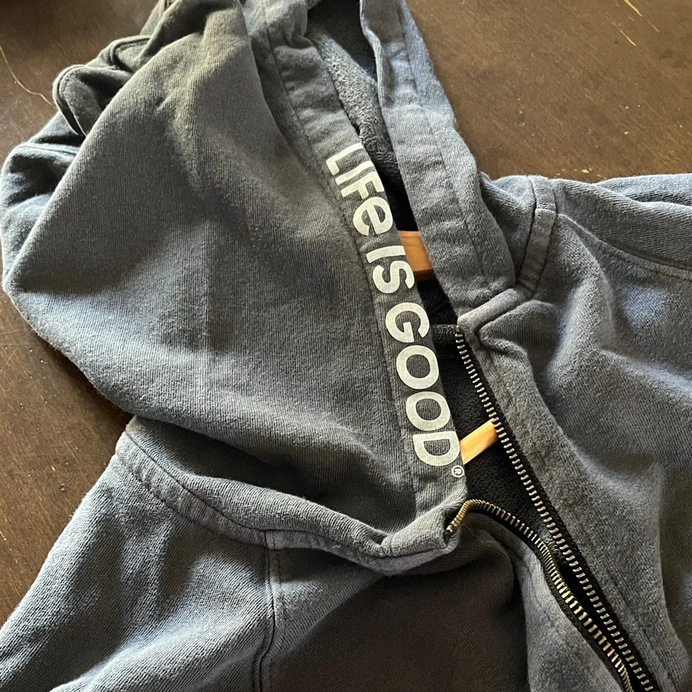 Life Is Good Women's Black Zip-Up Hoodie - Picture 3 of 6